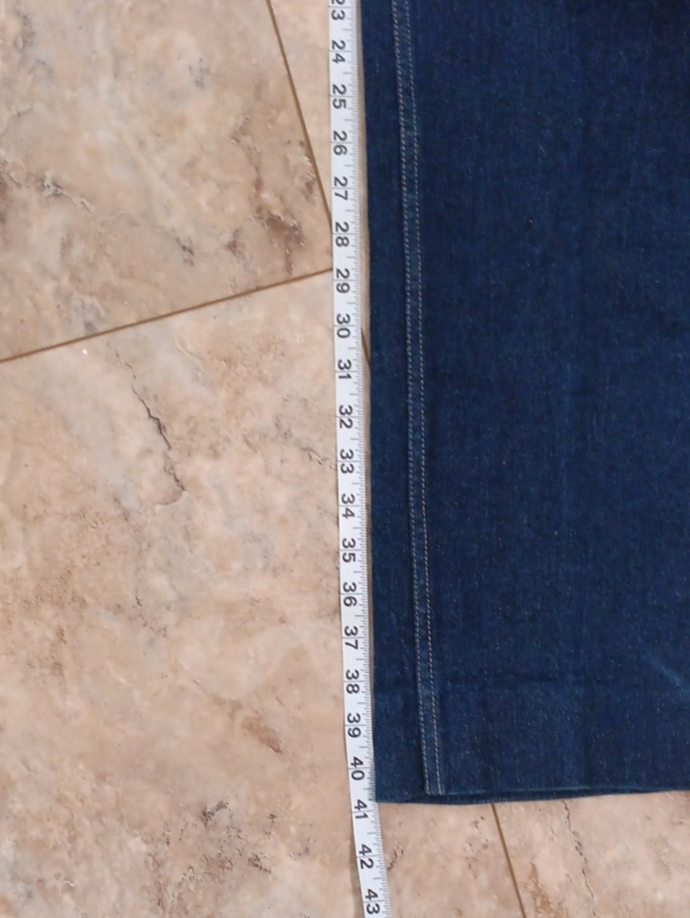 Vtg Calvin Klein Dark Blue Denim Jeans - Back Pocket Logo - Picture 7 of 12